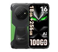 Téléphone Portable Incassable Blackview FORT - Smartphone robuste 6,56"" Android 16 ,18Go+256Go,10000mAh,16MP+8MP,IP68/IP69K,NFC-Vert