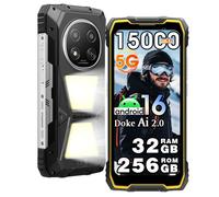 Téléphone Portable Incassable Blackview ROCK 2 Pro 5G Smartphone 6,67"" Android 16,Lampe Camping 400lm,32Go+256Go,15000mAh,NFC,Jaune