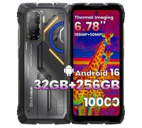 Telephone Portable Incassable Blackview ROCK 3,Android 16 Objectif Thermique Smartphone,32Go+256Go/TF 2To,6.78"",108+50MP,10000mAh