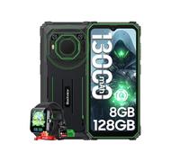 Téléphone Portable Incassable BV6200 Pro 6,56 Android 13 13000mAh 8Go+128Go 13MP IP68 Vert avec Smartwatch Blackview R50