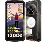 Telephone Portable Incassable DOOGEE Fire 5 Ultra 32Go+256Go 6.6"" 13000mAh Smartphone Robuste Android 15 48MP Double SIM/NFC Orange