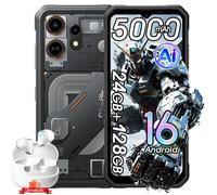 Téléphone Portable Incassable OSCAL MARINE 3 Smartphone Robustes,6.56"", Android15,24Go+128Go,5000mAh-Noir,avec AirBuds20 Écouteurs