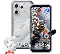 Téléphone Portable Incassable OSCAL MARINE 3 Smartphone Robustes,6.56"", Android15,24Go+256Go,5000mAh-Blanc,avec AirBuds20 Écouteurs