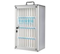 Téléphone portable mural - 36 compartiments en aluminium transparent pour bureau, salle de classe et cuisine - Solution de rangement élégante pour un accès facile et des espaces sans encombrement