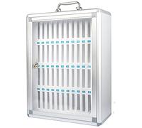 Téléphone portable mural avec poignée - 48 compartiments de grille - Solution de rangement parfaite pour le bureau, la salle de classe et le restaurant - Garde les appareils propres et accessibles