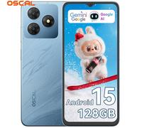 Téléphone Portable Oscal FLAT 2 6,56 pouces 12(4+8)Go RAM 128Go/SD 2To 13MP 5000mAh Android 14 Dual SIM - Bleu