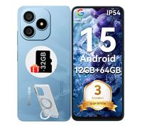 Telephone Portable Pas Cher Blackview WAVE 9C Smartphone 6,56"" HD+,12Go(4+8 ext)/64Go,5000mAh,Android 15,Dual SIM,Face ID,Bleu