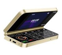 Téléphone Portable pliable 2G Double écran double SIM Batterie 1350mAh Dorée