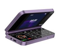 Téléphone Portable pliable 2G Double écran double SIM Batterie 1350mAh Violet