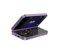 Téléphone Portable pliable 2G Double écran double SIM Batterie 1350mAh Violet foncé