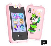 Téléphone portable pour enfants - PIMPIMSKY - Jouet de simulation - Écran tactile - 1000 mAh - Rose