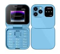 Téléphone portable pour personnes âgées - Mini téléphone portable pliable rechargeable avec appareil photo arrière HD 2G double SIM double veille