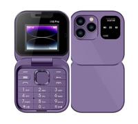 Téléphone portable pour seniors - Mini téléphone pliable rechargeable avec caméra arrière HD 2G Dual SIM Dual Standby