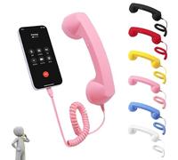Téléphone Portable Rétro, Adaptateur USB-C, Combiné Téléphonique Filaire Vintage avec Microphone, Oreillette Filaire, Accessoire Photo Style Années 90