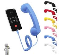 Téléphone Portable Rétro, Adaptateur USB-C, Combiné Téléphonique Filaire Vintage avec Microphone, Oreillette Filaire, Accessoire Photo Style Années 90