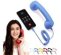 Téléphone Portable rétro, Nouveau modèle 2026 Bluetooth, avec Microphone et Haut-Parleur, for visioconférences, appels et réunions sur Mobile.(Black,Type-C)