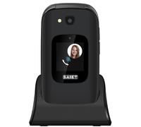 Téléphone Portable SAIET PRIME 2,8" + 1,4" Flip Actif SOS Boutons GRANDS Noir
