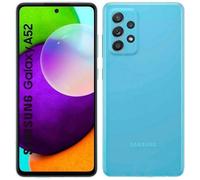 Téléphone portable SAMSUNG GALAXY A52 de couleur bleue, écran 6,5 ""90 Hz FHD +, 2400 x 1080 pixels, 4G, double SIM, Android 11,