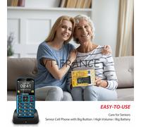 Telephone Portable Senior 4g Sos Avec Socle, Couleur: Noir