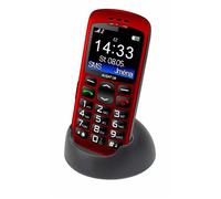 ALIGATOR A670 Téléphone Portable pour Seniors avec Bouton SOS et localisateur, 4,8 x 2,32 x 0,55 Pouces, Rouge