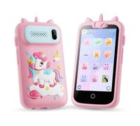 Téléphone pour Enfant,3,97 "Tactile Toddler Smartphone Jouets d’Apprentissage, Faux téléphone Jouet avec Jeux éducatifs Lecteur de Musique, Cadeaux d’Anniversaire de Noël pour l’âge 3-12, Carte SD 8G