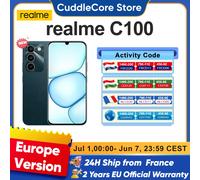 Téléphone realme C100 5G Batterie 6600mAh Écran 144Hz IP64 Double SIM 4GB+128GB Android 16 Téléphone résistant Europe 4GB+256GB Blooming Purple