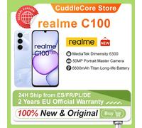 Téléphone realme C100 5G Batterie 6600mAh Écran 144Hz IP64 Double SIM 4GB+128GB Android 16 Téléphone résistant Europe 4GB+128GB Blooming Purple