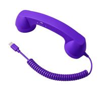 Téléphone Récepteur Rétro Filiaire avec Prise 3,5 mm | Adaptateurs USB C Plug and Play : bouton Répondre micro/haut-parleur pour smartphones, tablettes et ordinateurs