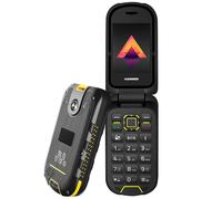 Téléphone renforcé à clapet Double écran Batterie 1200mAh Bouton SOS Hammer Noir