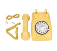 TéLéPhone RéTro à Cadran Rotatif, Simulation Classique, Sonnerie MéCanique Vintage, Pour La Maison Et Le Bureau, Jaune