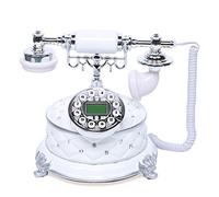 Téléphone rétro, téléphone de maison sans fil blanc, téléphone à touches nostalgiques, téléphone fixe multifonction pour la maison, convient pour salon, tables de chevet dans la chambre, bureau et