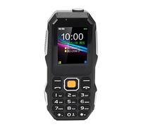Téléphone Robuste débloqué 2G, Téléphone Portable pour Personnes âgées avec écran 1,8 Pouces, Connexion BT, Radio FM, Numéro de Famille 9, Grand Haut-Parleur, Batterie 5800 MAh (Noir)
