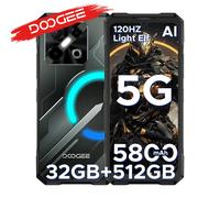 DOOGEE Blade GT Pro 5G, Smartphone robuste 2025, 32 Go + 512 Go, D7025 6 nm, 120 Hz, 6,72 pouces FHD+, caméra IA 100 MP, Android ultra-fin, double SIM 5G, empreinte digitale et reconnaissance faciale,