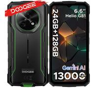 Téléphone robuste DOOGEE Fire 5 Pro Gemini Ai 13000mAh Batterie Helio G81 24GB RAM (4+20) 128GB ROM 6,6" 90Hz Version mondiale Smartphones 4 Go 128 Go Vert