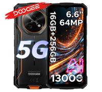 DOOGEE Fire 7 5G téléphone robuste 13000mAh batterie Android 15 6.6 ''écran 64MP caméra dimension 6300 Version mondiale Smartphone NFC 4 Go 256 Go Gris