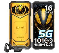 Téléphone robuste DOOGEE S200 X VIP 5G version globale, écran AMOLED de 1,32 pouces, processeur Dimensity 7050, 12 Go de RAM, 512 Go de stockage, batterie de 10100 mAh VIP Edition Black