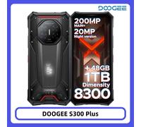 Téléphone robuste DOOGEE S300 Plus, 48 Go + 1 To, Dimensity 8300, batterie 11000 mAh, 120 W, écran 6,78 pouces FHD+ 120 Hz, appareil photo 200 MP, Android 16, smartphone 12GB 1TB Titanium