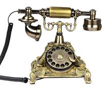 Téléphone Rotatif Antique, Résine Imitation Cuivre Rétro Pour Décoration De Téléphone À Domicile Ou Bureau (Couleur Cuivre-117As)