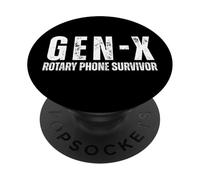 Téléphone rotatif Gen-X Survivor, Funny Retro des années 80. Génération X PopSockets PopGrip Adhésif