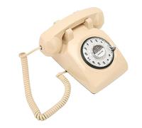 Téléphone Rotatif Rétro, Téléphone Fixe Vintage, Téléphone Antique pour Ménage, Bureau, Hôtel à L'ancienne avec Clavier à Cadran Rotatif pour Personnes âgées ou Personnes (Beige)