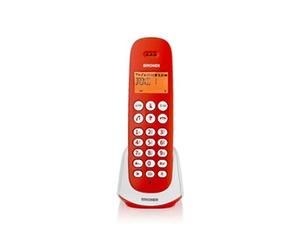 Téléphone sans fil Adara DECT avec identification de l'appelant Rouge Blanc