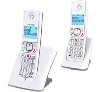 Téléphone sans fil - ALCATEL - F530 Duo - 2 combinés, blocage d'appels, mains libres, 2 mémoires directes, Blanc/Gris