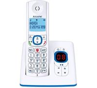 Téléphone sans fil - ALCATEL - F530 Voice - Répondeur, blocage d'appels, mains libres, 2 mémoires directes, Blanc/Bleu