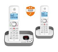 ALCATEL Téléphone sans fil - F860 VOICE Duo - Répondeur - Blanc et Gris