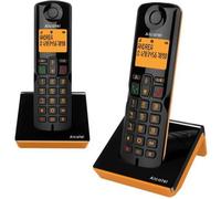 Téléphone sans fil - Alcatel - S280 Duo Ewe - Noir/orange - DECT - Mains libres