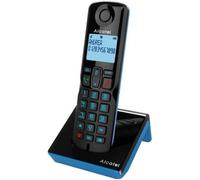 Téléphone sans fil - ALCATEL - S280 Ewe - Noir/Bleu - Mains libres - 1 combiné