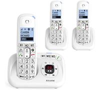 Alcatel Téléphone sans fil XL785 Voice Trio – DECT, répondeur, grand écran, grandes touches – Blanc