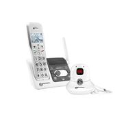 Téléphone Sans Fil Amplifié avec Répondeur et Pendentif SOS Blanc