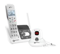 Téléphone Sans Fil Amplifié avec Répondeur et Pendentif SOS GeemarcBlanc