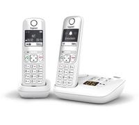 Gigaset Téléphone sans fil AS690A Duo avec répondeur - Blanc
